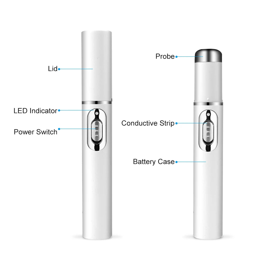 Blue Light Facial Machine Acne Wrinkle Removal Laser Pen Skin Spots Wrinkle Removal Treatment Acne Laser Pen Massage Relax