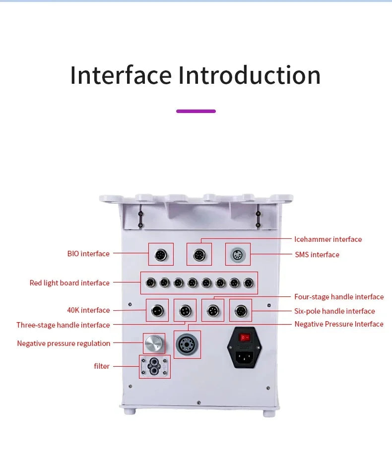 9 In 1 80K RF Radiofrequency Vacuum Laser Lipo Slimming Cables Ultrasonic Liposuction Cavitation Face Lifting Machine Body Sha