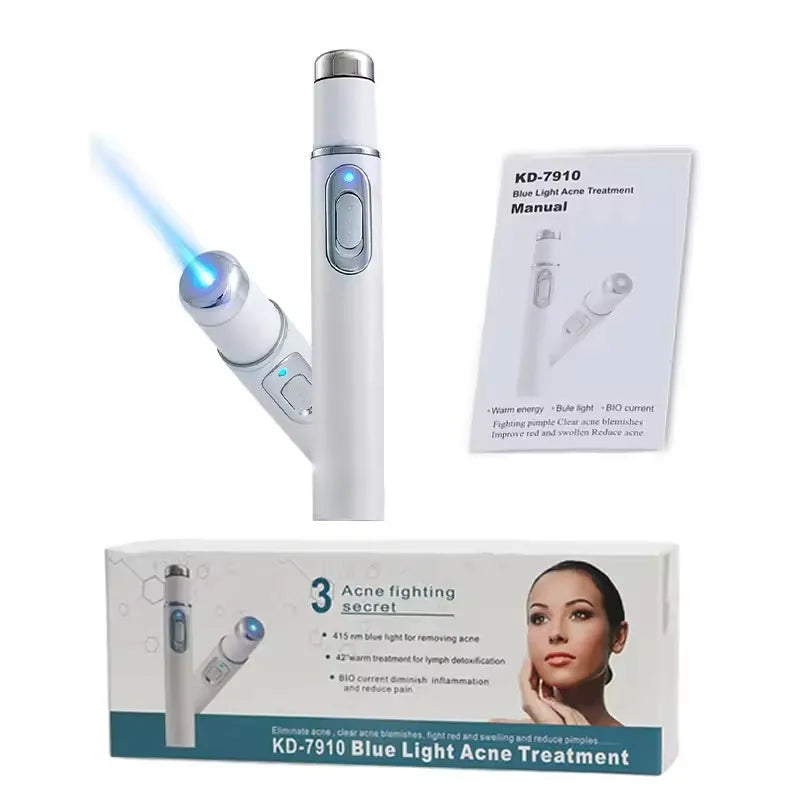 Blue Light Therapy Acne Laser Pen LED Face Light Therapy For Scar Wrinkle Removal Treatment Device Skin Care Beauty Equipment