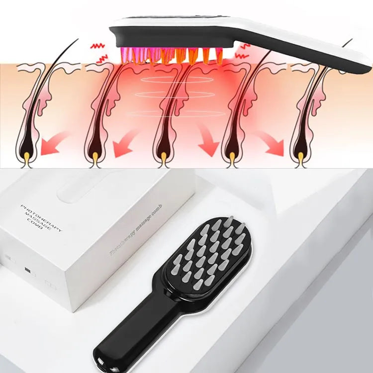 Alwafore Head Massage Comb Anti Hair Loss Infrared Hair Growth Comb Scalp Massager Red Light Treatment Head Scalp Massage