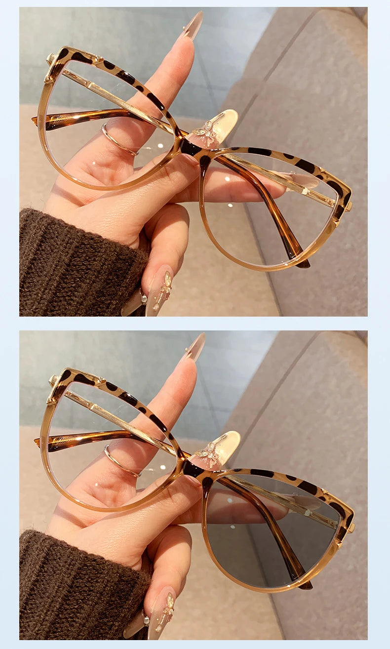 Photosensitive Color Change Fashion Casual Men And Women Same Style Optical Frame Trendy Simple And Versatile Frame 8809