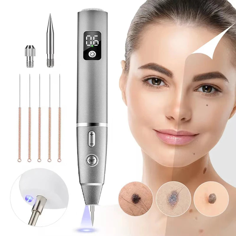15 Level Plasma Pen Face Cleaner Freckle Black Dot Papilloma Warts Mole Pimples Removal  Blackhead Remover Beauty Skin Care Tool