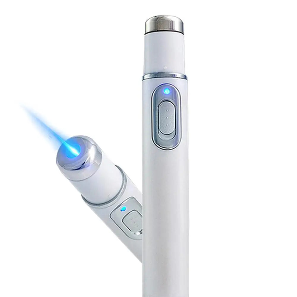 Blue Light Acne Remove Pen For Eliminating Dark Circles And Eye Bags Heating Massage For Swelling Reduction Skin Care Pen