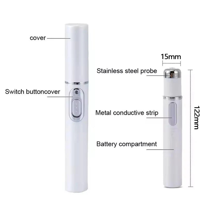 Blue Light Facial Machine Acne Wrinkle Removal Laser Pen Skin Spots Removal Anti Varicose Spider Vein Eraser Medical Treatment