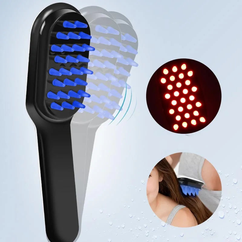 Alwafore Head Massage Comb Anti Hair Loss Infrared Hair Growth Comb Scalp Massager Red Light Treatment Head Scalp Massage