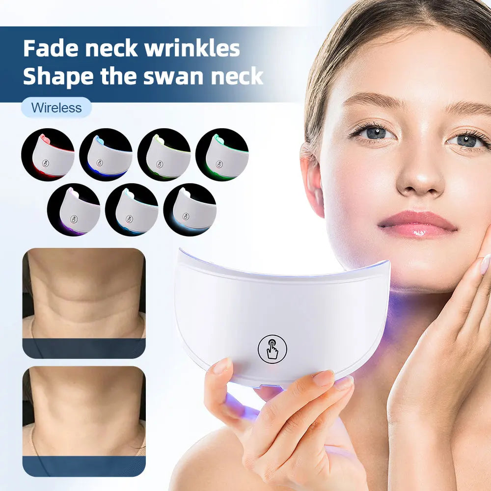 LED Face Neck Mask Rechargeable LED Photon Beauty Machine Facial Rejuvenation SPA Skin Care Tool