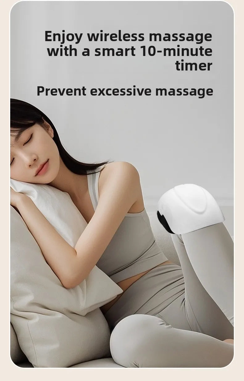 Smart Knee Massager with Heat 3D Air Compression Vibration USB Rechargeable Wireless for Knee Elbow Shoulder Pain Relief