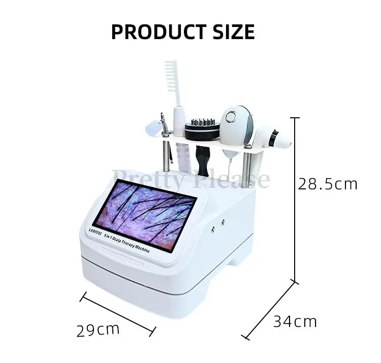 Newest 5 IN1 High Frequency Hair Follicle Detection Scalp Treatment Machine Hair Analyzer Scalp Care Anti-hair Loss Machine