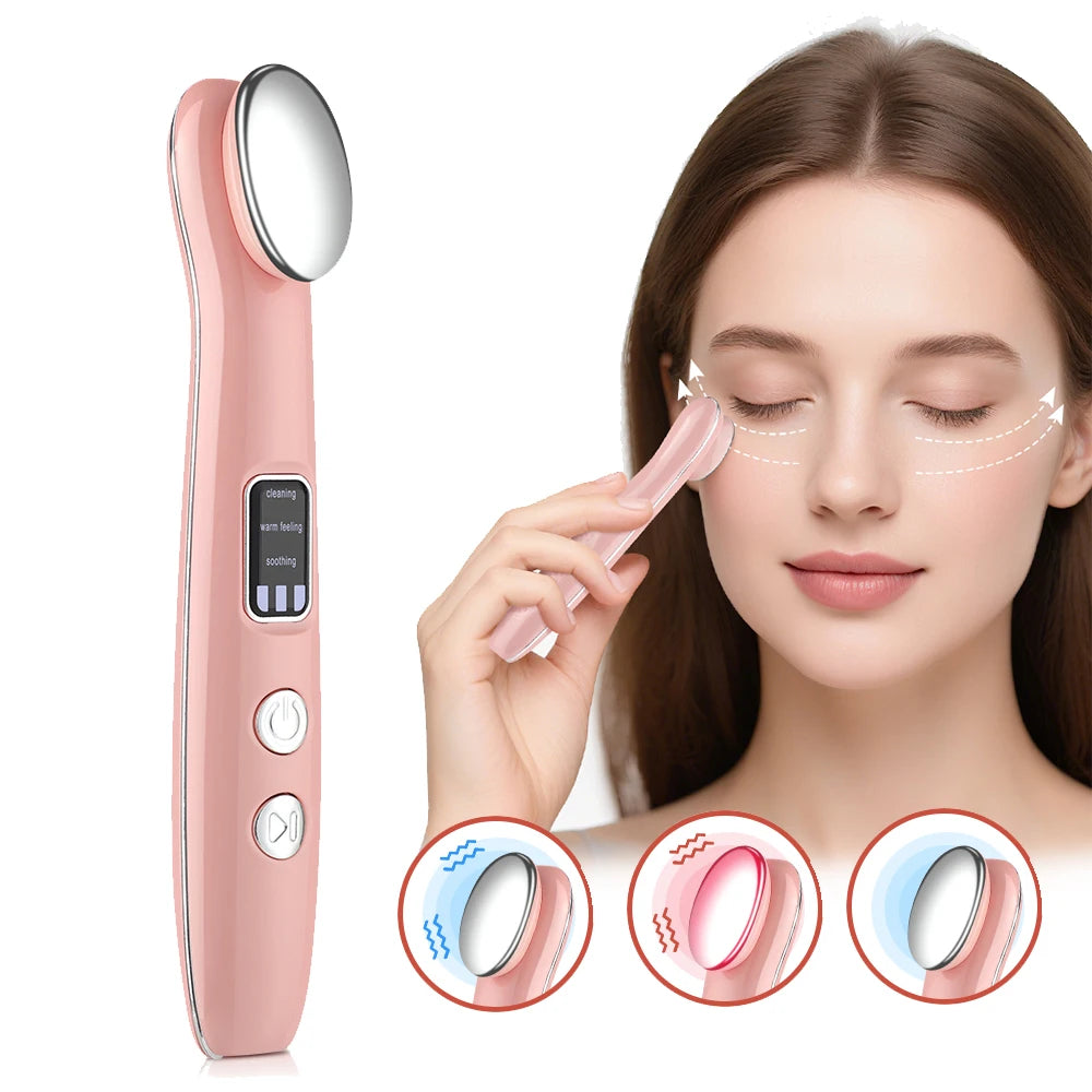 Vibration Red Light Eye Massager Pen Hot Compress Beauty Anti Wrinkles Eye Lifting Wand Eye Care for Dark Circles Eye Bag Reduce