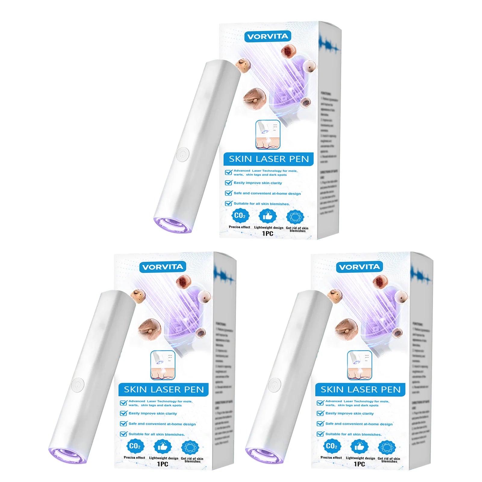 LED Skin Lasers Pen Facial Dark Spot Remover Pimple Extractor Care Tool Skin-Tags Scars Wrinkle Removal Cleaner Daily Skincare