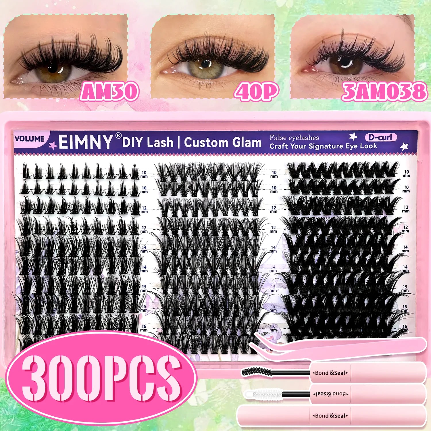 Show-Stopping Top & Bottom Lash Kit – 250/740 Cluster Bombshell Fluffy Volume, Mix-&-Match Lengths & Styles! Killer for Any Look