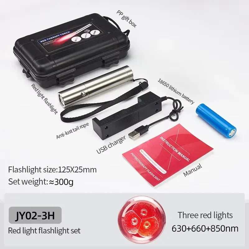 Red Light Therapy Device Pen for Body Therapy Skin Care Health 630nm, 660 nm, 710 nm, 850nm, 900nm Near Infrared Lamp