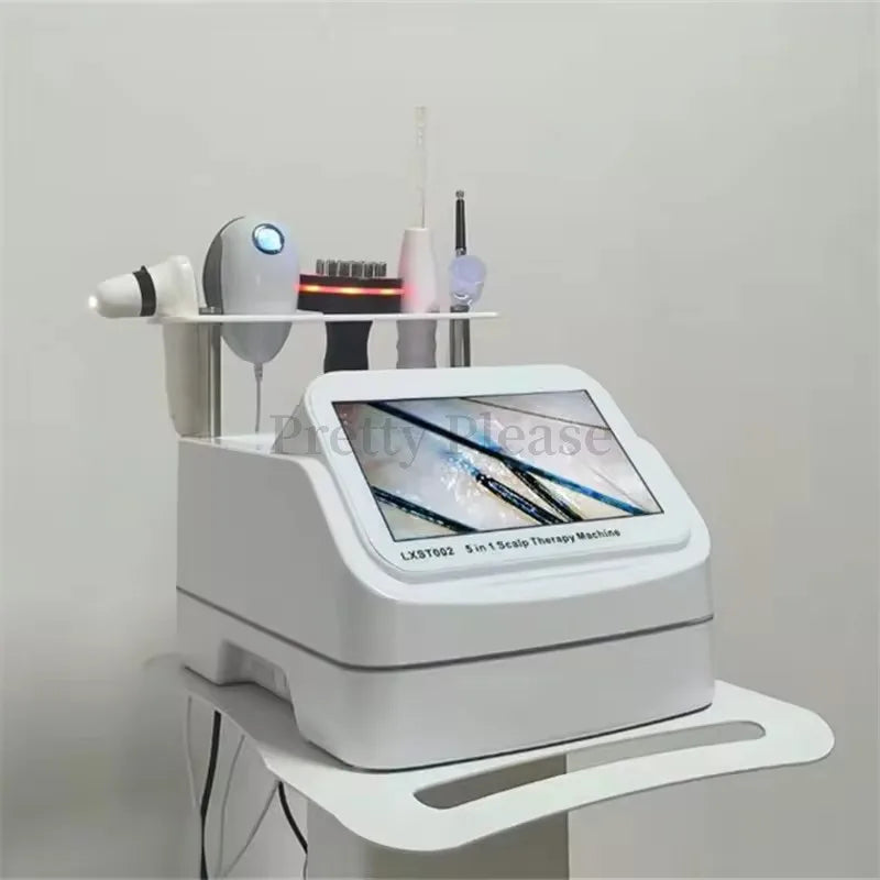 Newest 5 IN1 High Frequency Hair Follicle Detection Scalp Treatment Machine Hair Analyzer Scalp Care Anti-hair Loss Machine