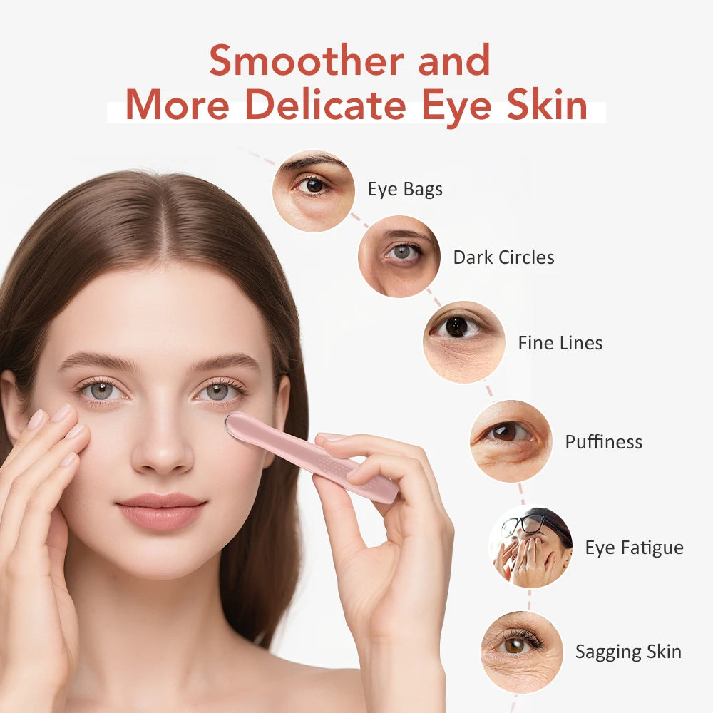 Vibration Red Light Eye Massager Pen Hot Compress Beauty Anti Wrinkles Eye Lifting Wand Eye Care for Dark Circles Eye Bag Reduce