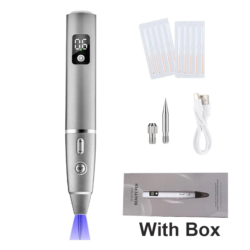 15 Level Plasma Pen Face Cleaner Freckle Black Dot Papilloma Warts Mole Pimples Removal  Blackhead Remover Beauty Skin Care Tool