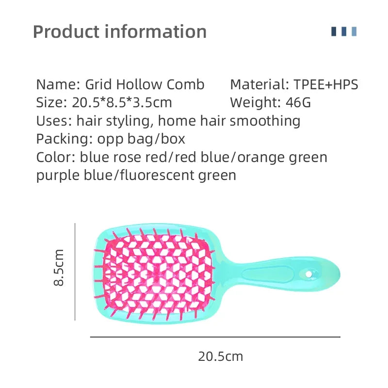 2pc Hair Comb Set Anti Static Scalp Massage Wet Dry Comb Demelante Brush Расчески Hair Styling Comb Salon Barber Brushes Kit