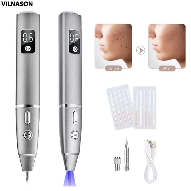 15 Level Plasma Pen Face Cleaner Freckle Black Dot Papilloma Warts Mole Pimples Removal  Blackhead Remover Beauty Skin Care Tool