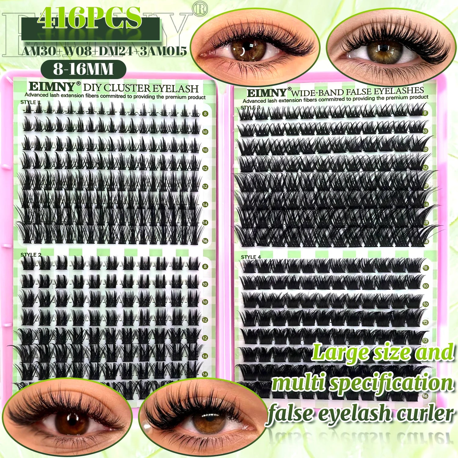 Show-Stopping Top & Bottom Lash Kit – 250/740 Cluster Bombshell Fluffy Volume, Mix-&-Match Lengths & Styles! Killer for Any Look