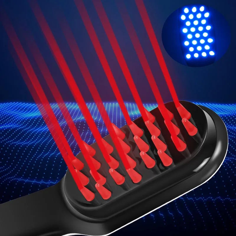 Alwafore Head Massage Comb Anti Hair Loss Infrared Hair Growth Comb Scalp Massager Red Light Treatment Head Scalp Massage