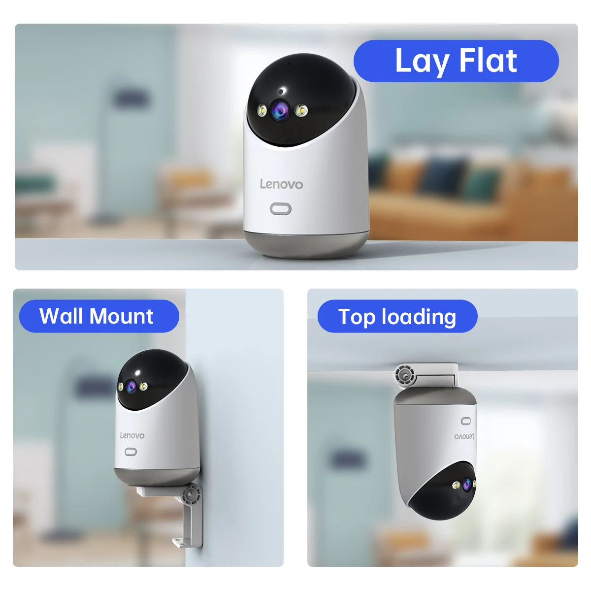 Lenovo 5MP WiFi Camera Smart Home Indoor IP Camera Full Color Night Auto Tracking Security CCTV Surveillance Baby Monitor