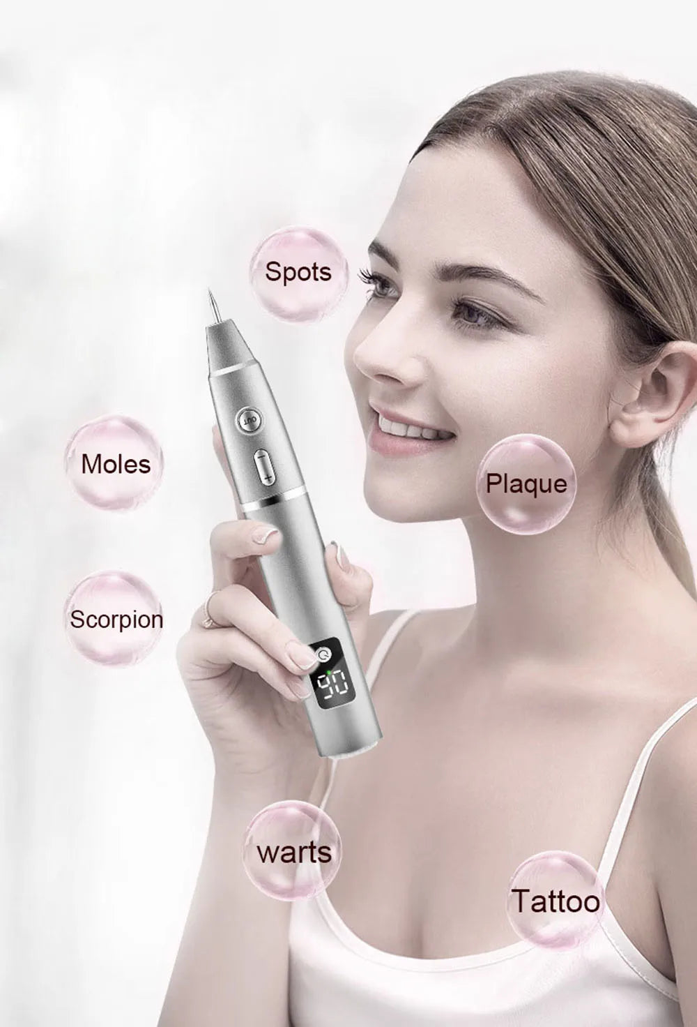 15 Level Plasma Pen Face Cleaner Freckle Black Dot Papilloma Warts Mole Pimples Removal  Blackhead Remover Beauty Skin Care Tool