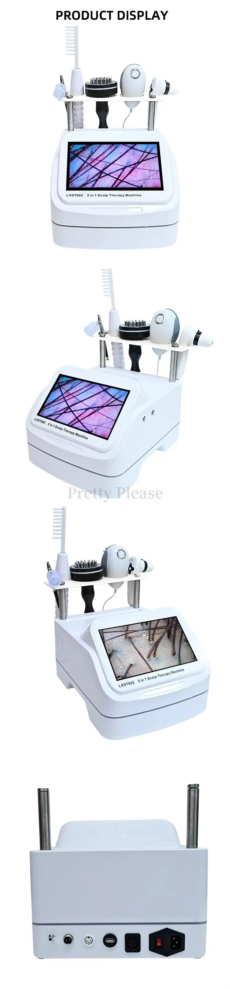 Newest 5 IN1 High Frequency Hair Follicle Detection Scalp Treatment Machine Hair Analyzer Scalp Care Anti-hair Loss Machine