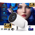 Mini projecteur JUNUO HY300 Pro, Android 11, intelligent, Bluetooth, Wi-Fi, 160 lumens, 720P, prise en charge 4K, home cinéma portable