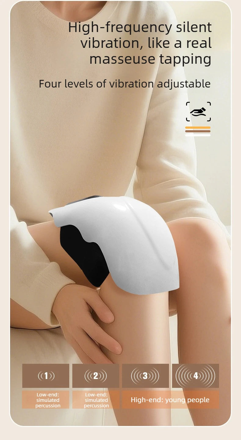 Smart Knee Massager with Heat 3D Air Compression Vibration USB Rechargeable Wireless for Knee Elbow Shoulder Pain Relief