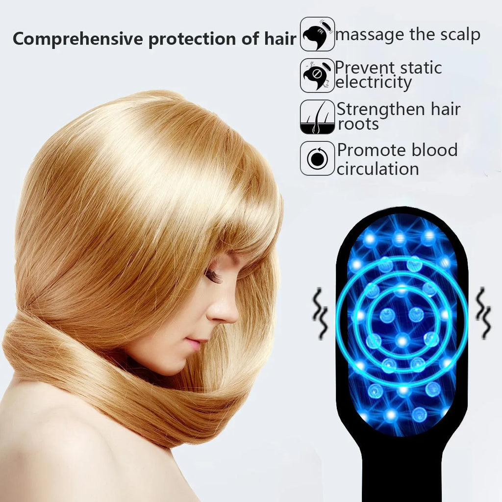 Alwafore Head Massage Comb Anti Hair Loss Infrared Hair Growth Comb Scalp Massager Red Light Treatment Head Scalp Massage