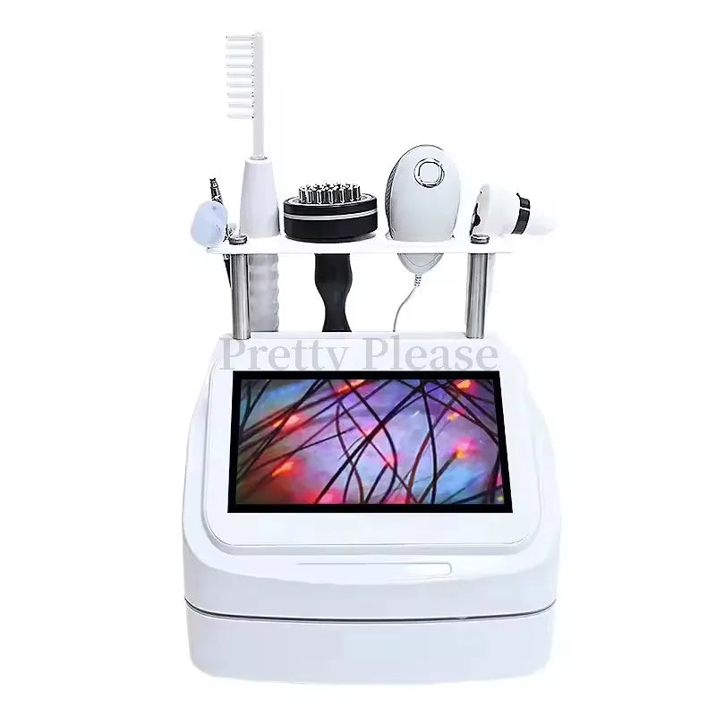 Newest 5 IN1 High Frequency Hair Follicle Detection Scalp Treatment Machine Hair Analyzer Scalp Care Anti-hair Loss Machine
