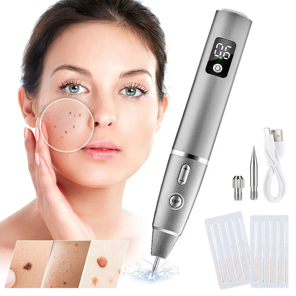 15 Level Plasma Pen Face Cleaner Freckle Black Dot Papilloma Warts Mole Pimples Removal  Blackhead Remover Beauty Skin Care Tool