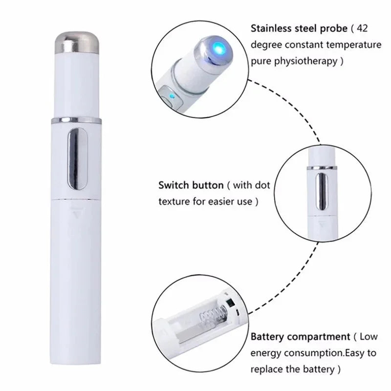 Blue Light Therapy Acne Laser Pen LED Face Light Therapy For Scar Wrinkle Removal Treatment Device Skin Care Beauty Equipment